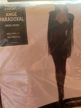 Dark Angel Ange Paradoxal Angel Negro Adult Small 2-4 Catsuit Costume